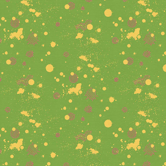 Paintbrush Studio Fabri-Quilt On Your Mark - Ink Splats - Olive Blender