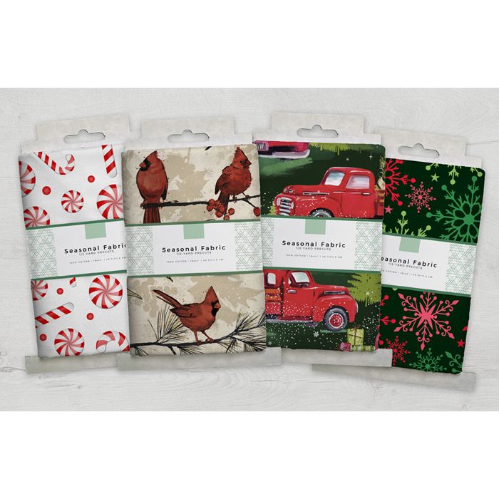 David Textiles Christmas 100% Cotton Precut Fabric Bundles