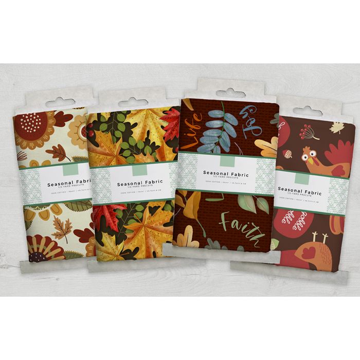David Textiles Harvest Thanksgiving 100% Cotton Precut Fabric Bundles