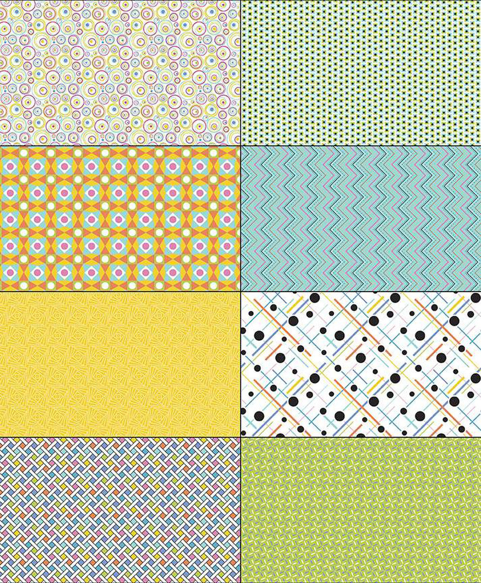 Eight Fat Eights Colour Wall by Riley Blake 100% Cotton Precut
