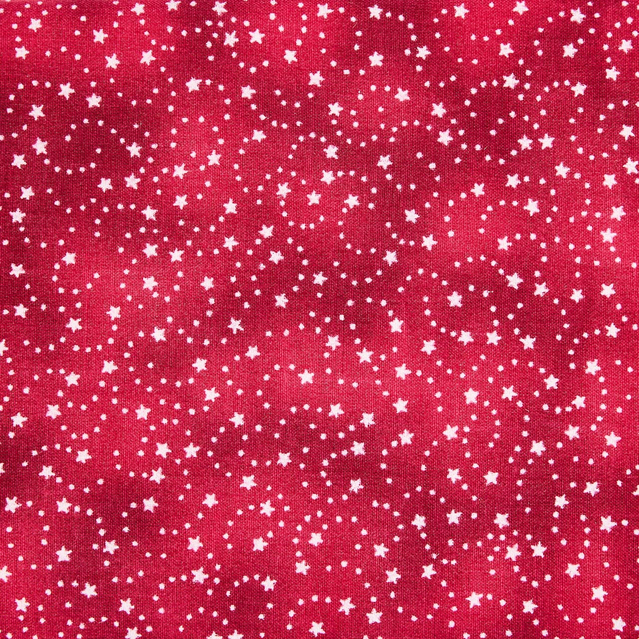 Fabric Traditions Christmas Swirling Stars on Red 100% Cotton Price per Yard