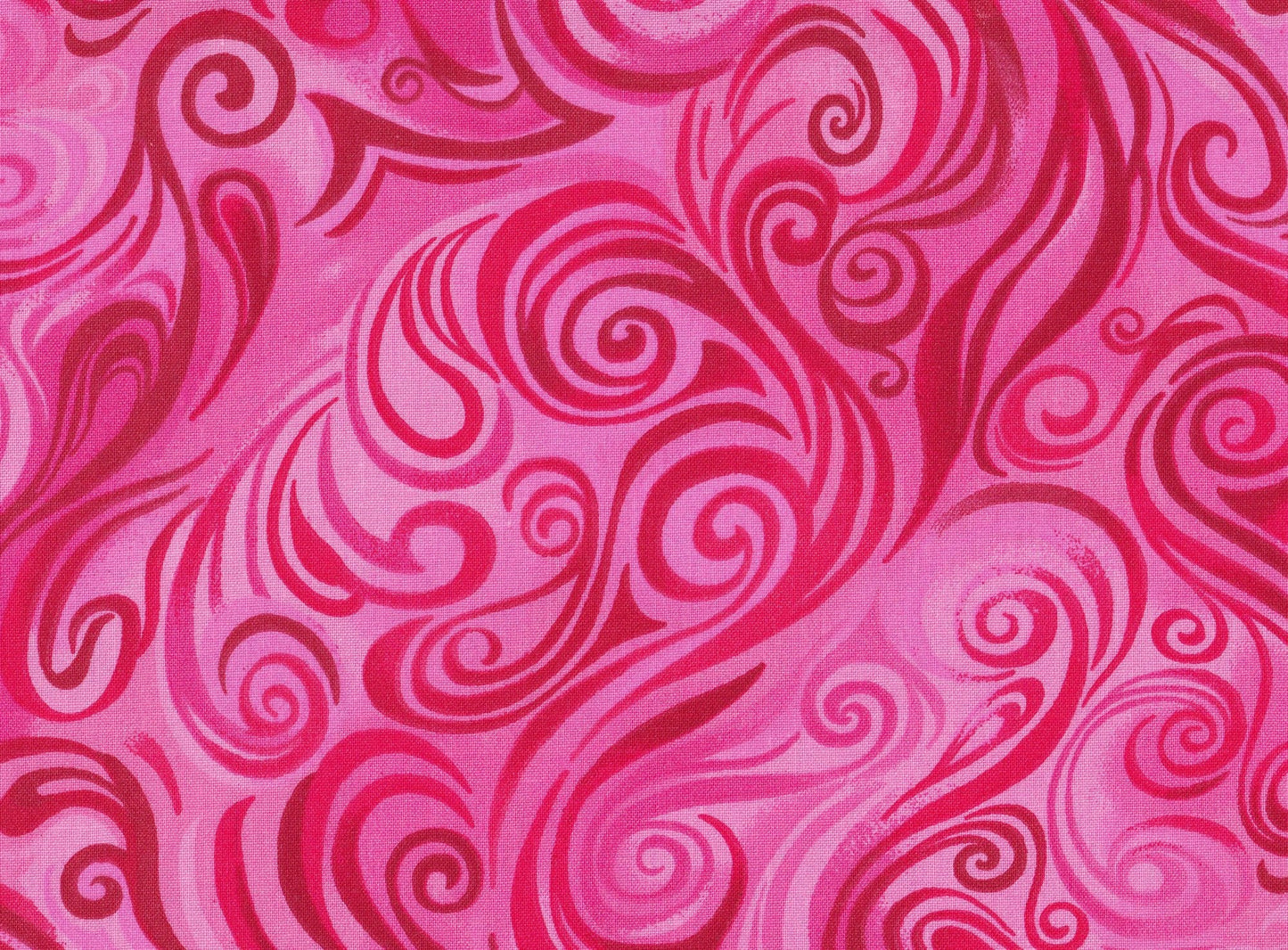 Hi Fashion Fabrics Valentine Bold Swirls Pink 100% Cotton Price per Yard