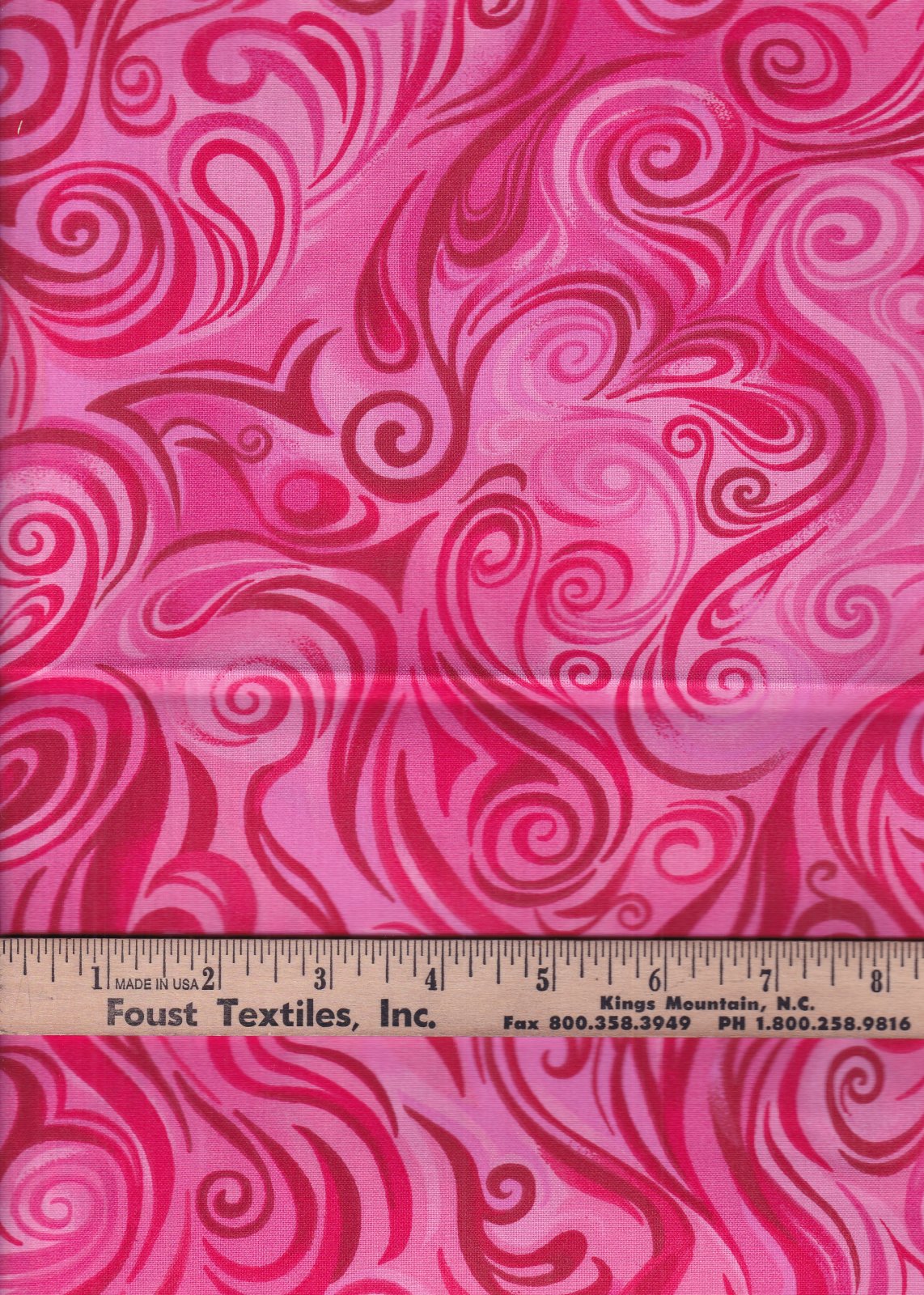 Hi Fashion Fabrics Valentine Bold Swirls Pink 100% Cotton Price per Yard