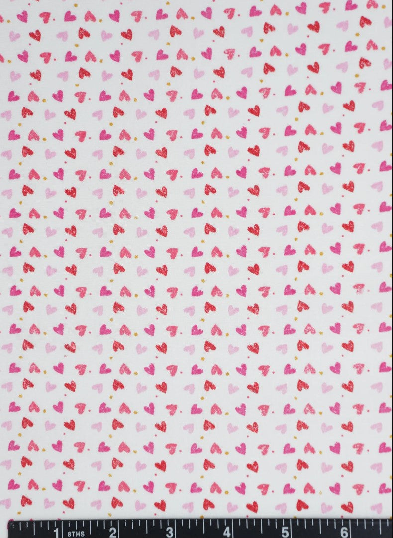 Hi Fashion Fabrics Valentine Hearts Cookies Swirls