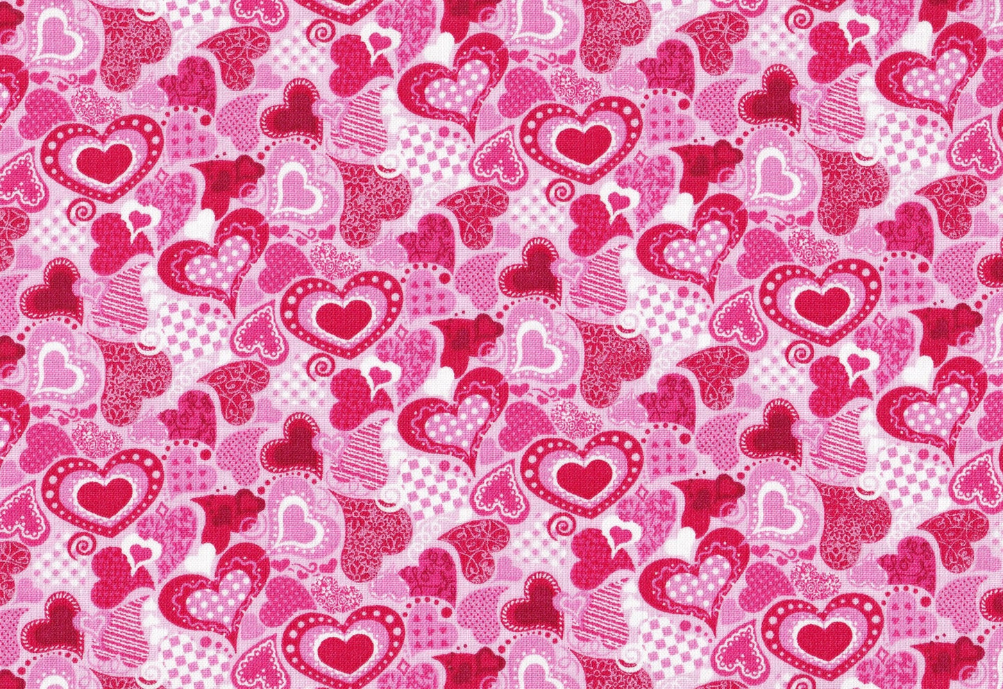 Hi Fashion Fabrics Valentine Patterned Hearts 100% Cotton Price per Yard