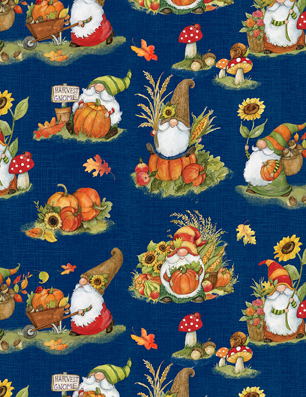 Wilmington Prints Gnome-kin Patch 100% Cotton Fall Autumn Thanksgiving