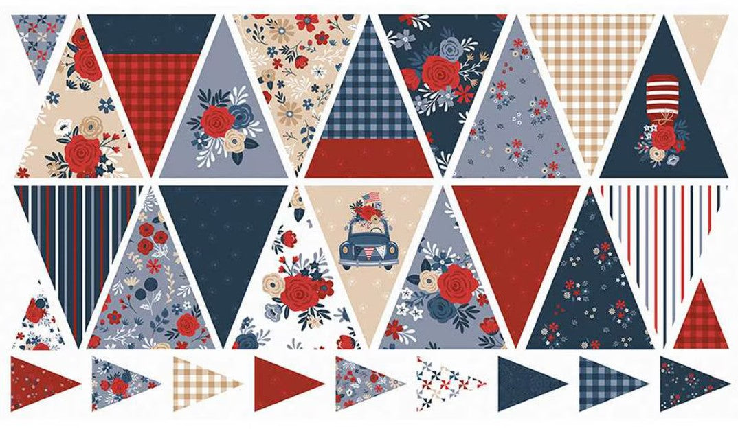 Riley Blake Red White and True Blue Collection Sparkle Glitter By the Yard Patriotic