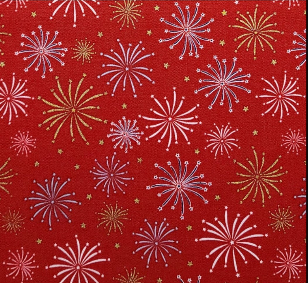 Riley Blake Red White and True Blue Collection Sparkle Glitter By the Yard Patriotic