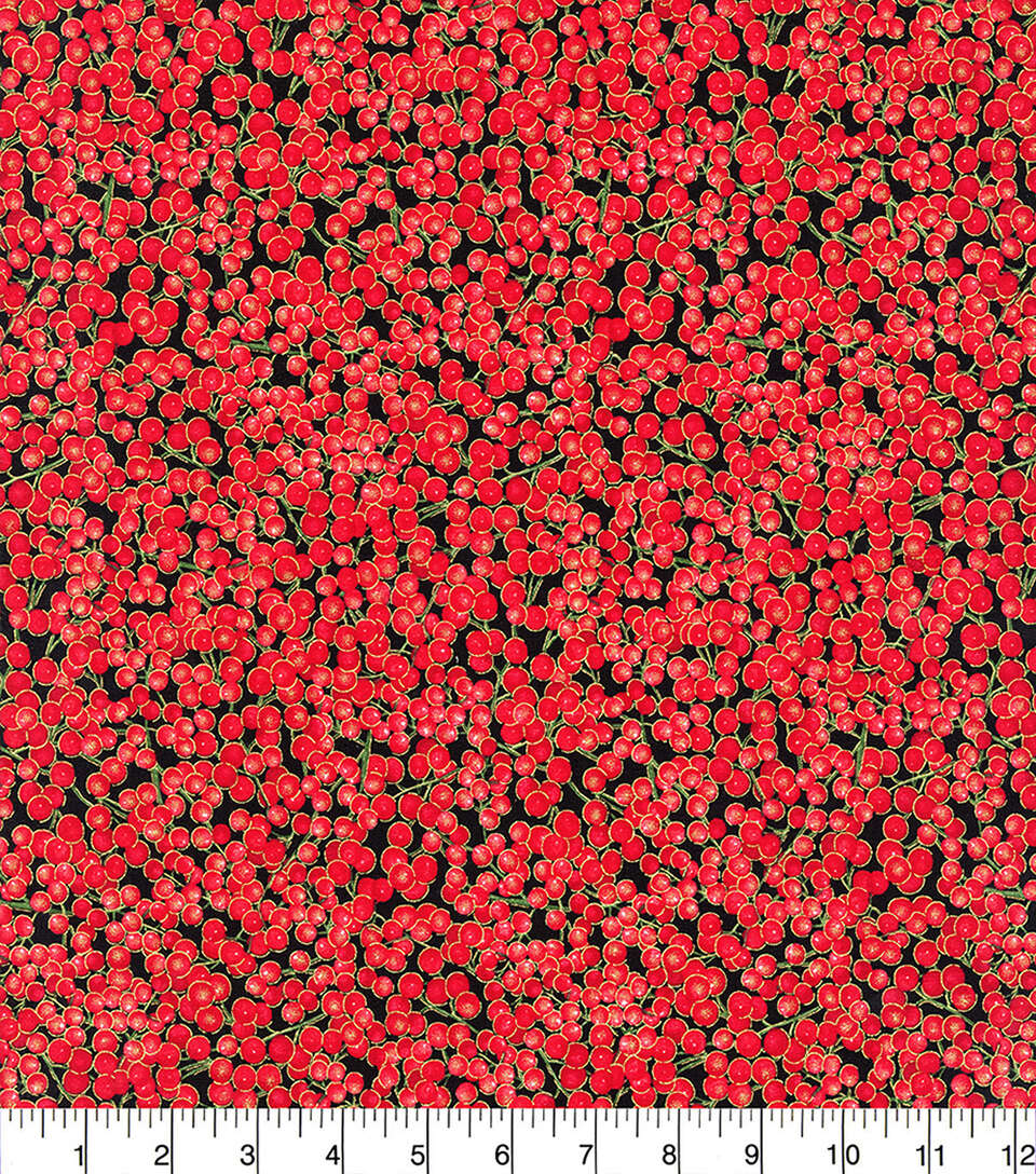 Timeless Treasures Christmas Metallic Prints 100% Cotton