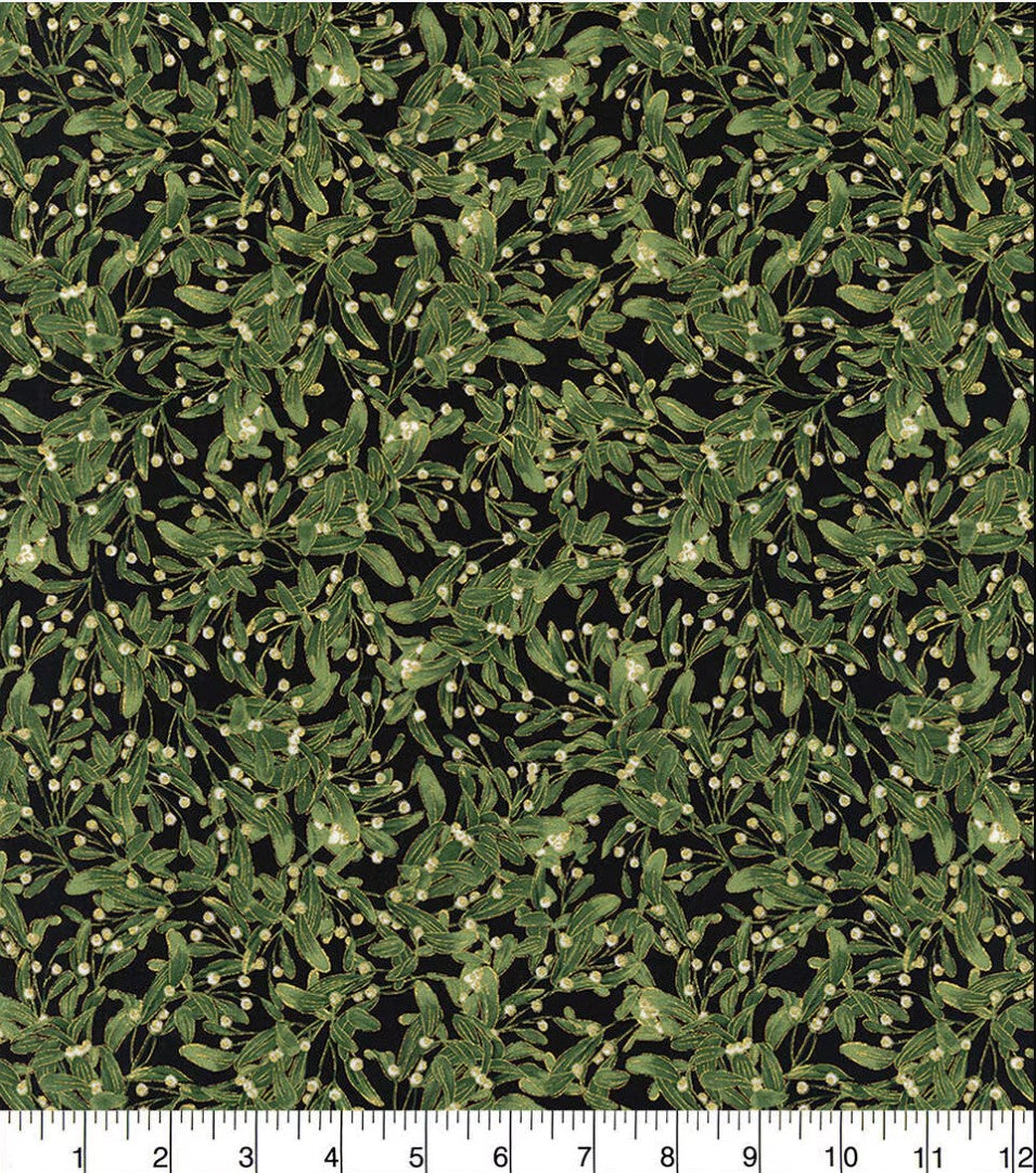 Timeless Treasures Christmas Metallic Prints 100% Cotton