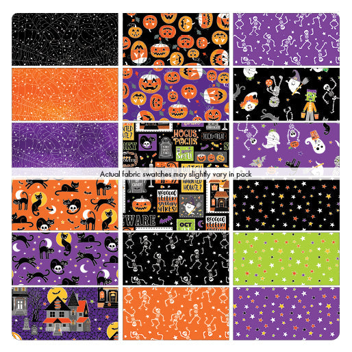 42 10 Inch Squares Glow-O-Ween Layer Cake Benartex Halloween