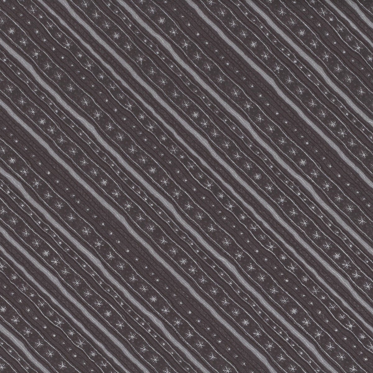 44 x 36 Baby It's Gnomes Out Diagonal Stripe Black Wilmington Prints 100% Cotton Christmas