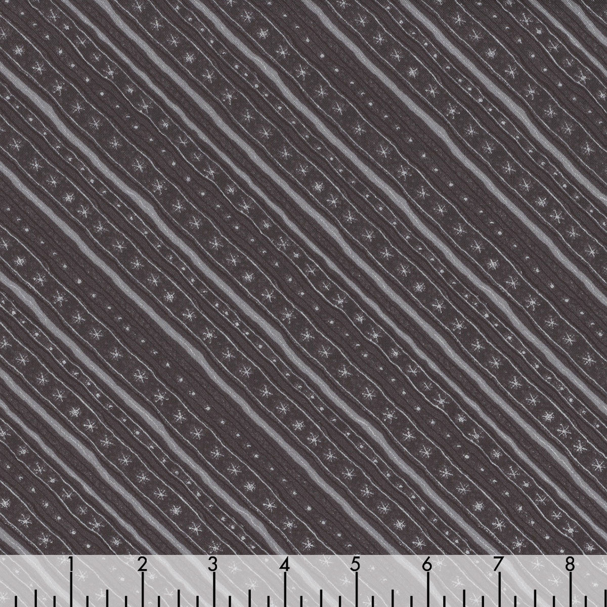 44 x 36 Baby It's Gnomes Out Diagonal Stripe Black Wilmington Prints 100% Cotton Christmas