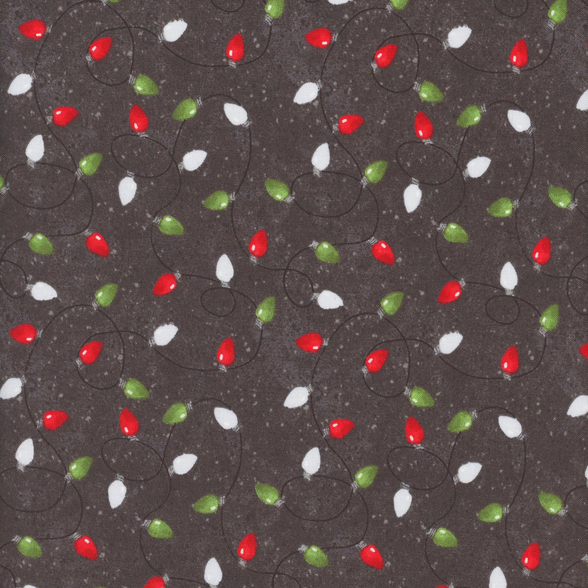 44 x 36 Baby It's Gnomes Out String of Lights Black Wilmington Prints 100% Cotton Christmas