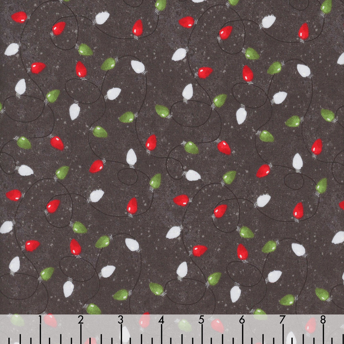44 x 36 Baby It's Gnomes Out String of Lights Black Wilmington Prints 100% Cotton Christmas