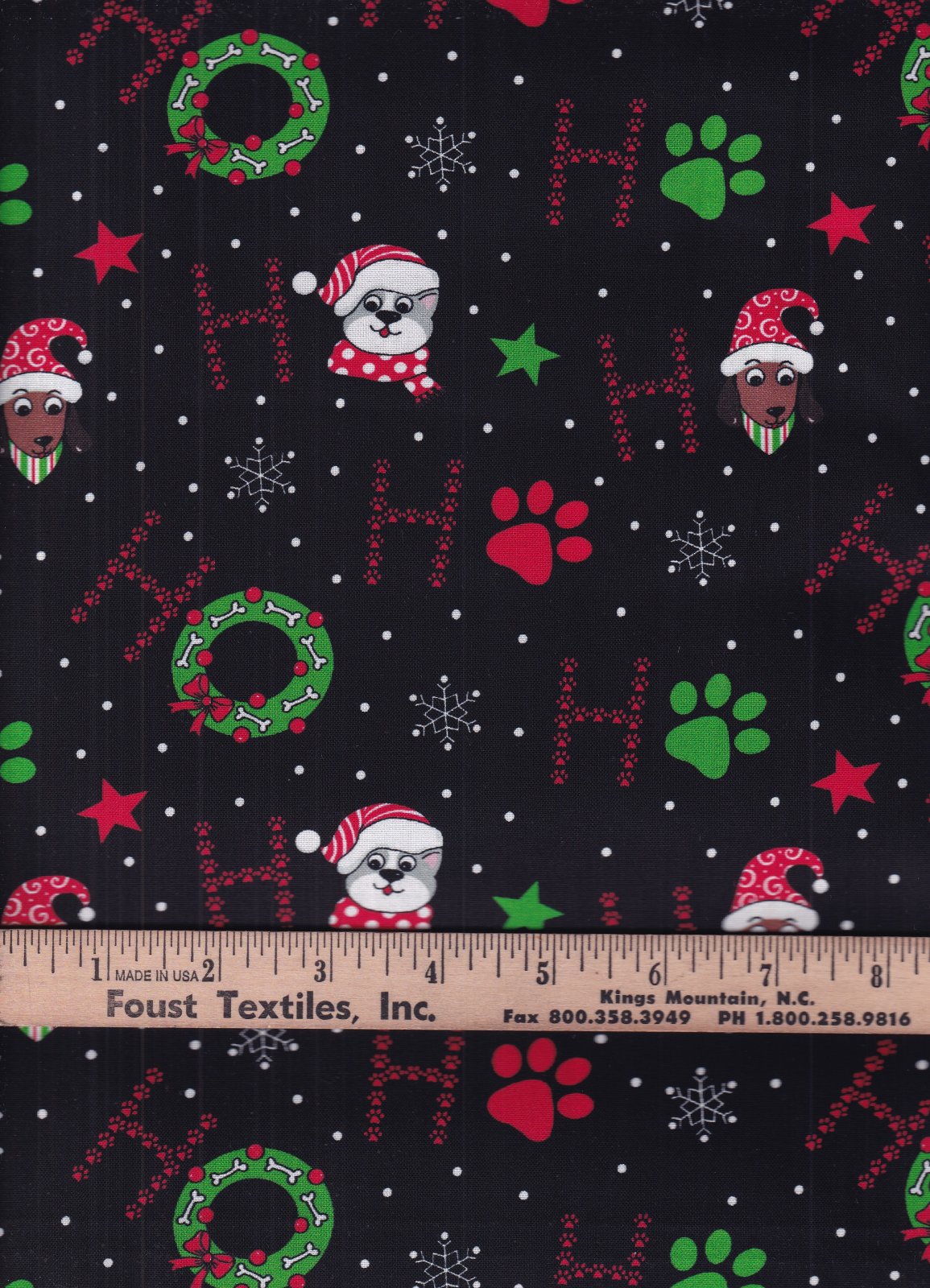 44 x 36 Christmas Merry Woofmas to All Dogs Fabric Traditions 100% Cotton