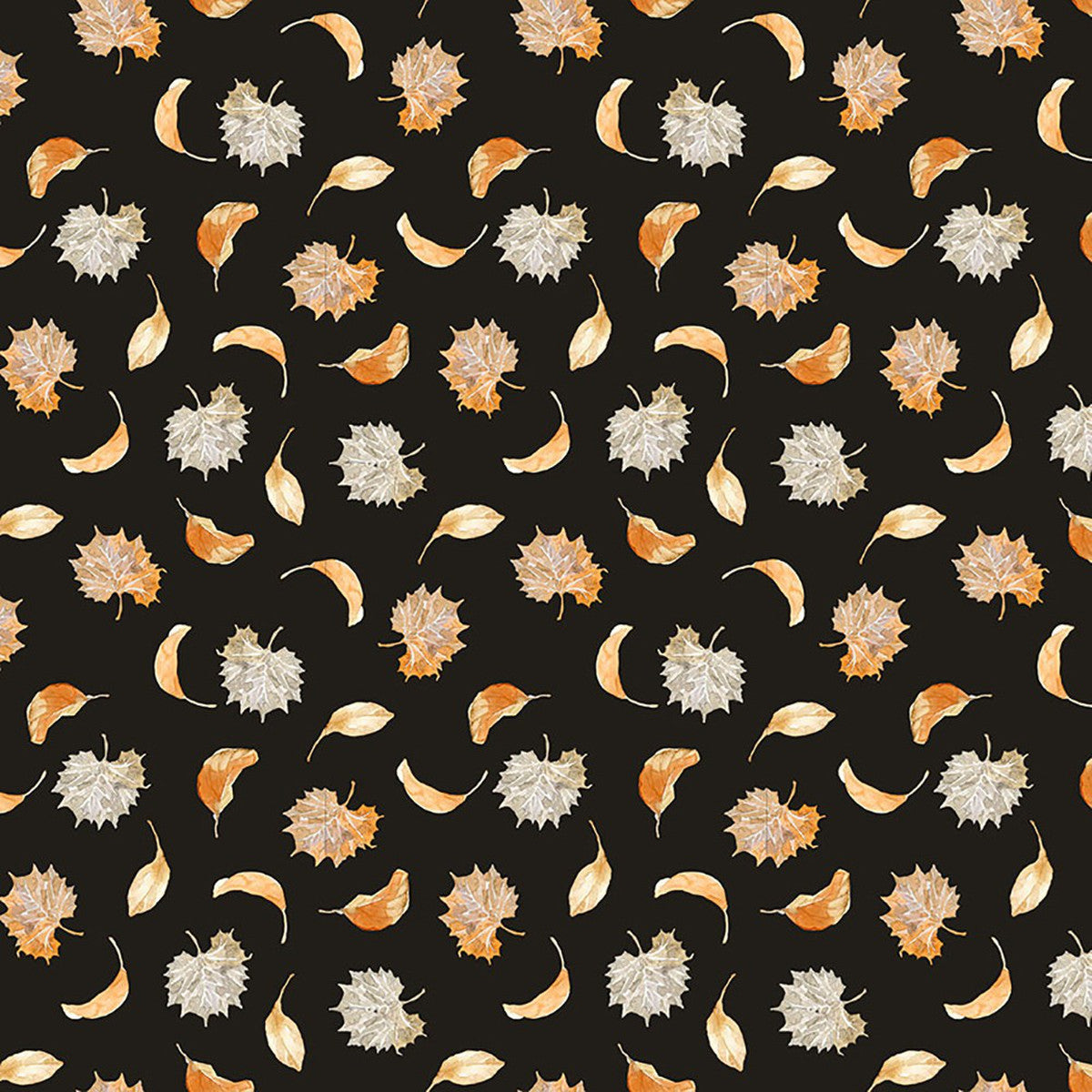 44 x 36 Harvest Classics Tossed Fall Leaves Blank Quilting 100% Cotton Thanksgiving