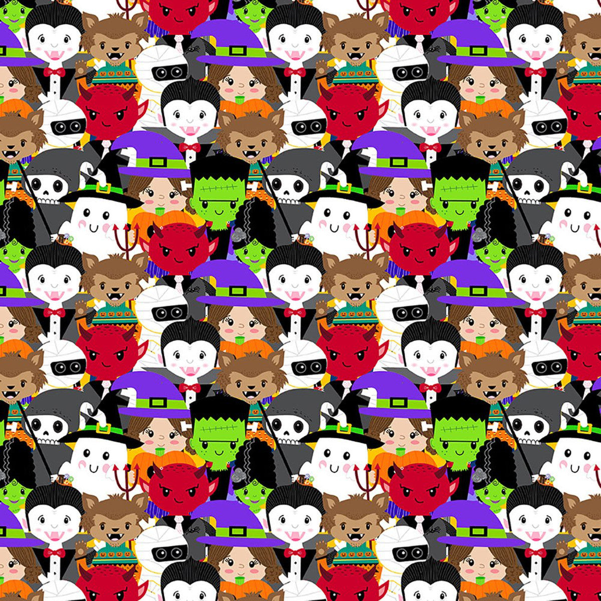 Blank Quilting Halloween Little Monsters Trick or Treaters 100% Cotton Fabric Price per Yard
