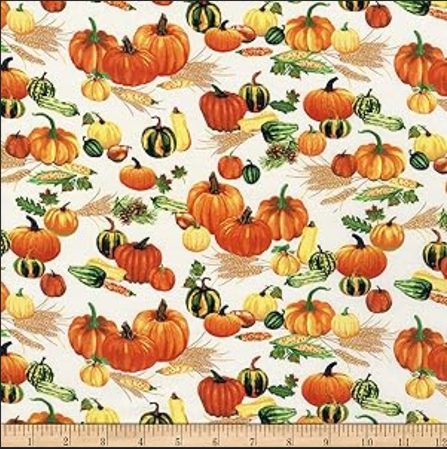 44 x 36 One of a Kind Pumpkins Windham Fabrics 100% Cotton Thanksgiving Autumn