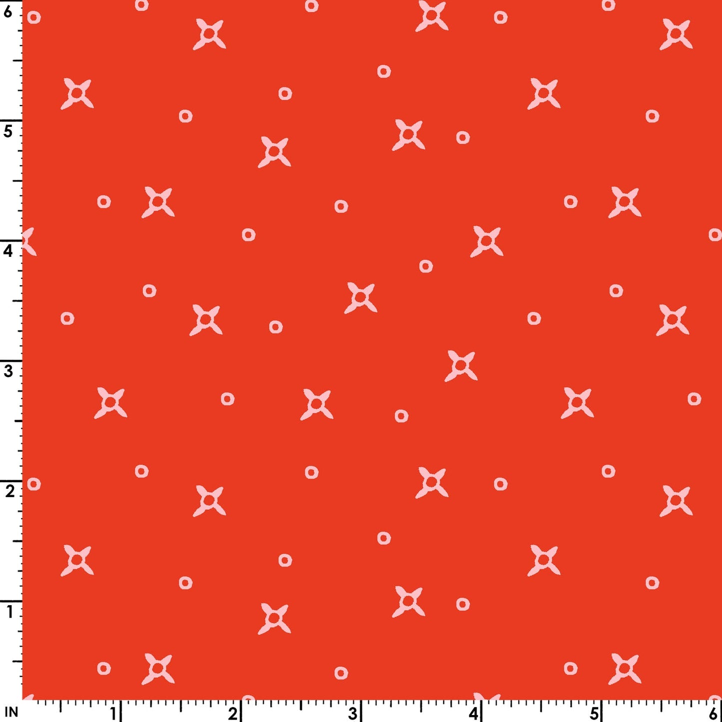 44 x 36 Stars and Dots Red Maywood Studio 100% Cotton All Over Print