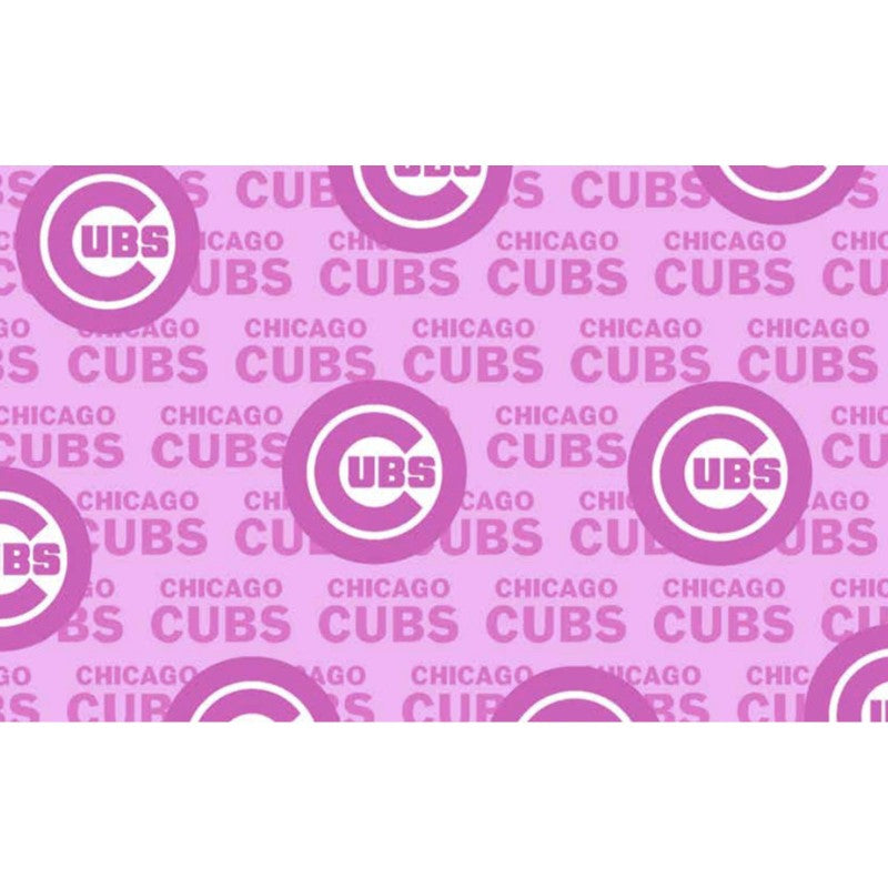 Fabric Traditions Chicago Cubs Pink 58 Inch Wide Breast Cancer MLB 100% Cotton