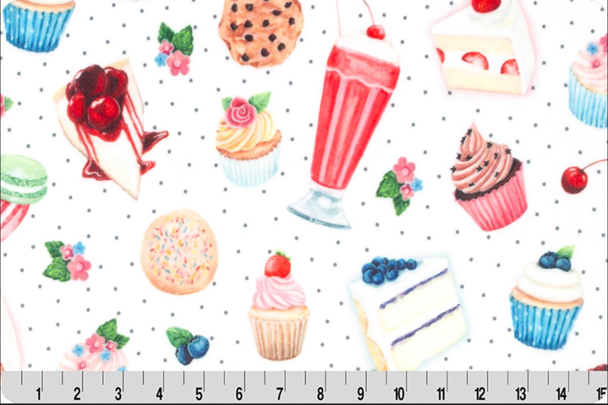 58 x 36 MINKY Sweet Tooth Digital Cuddle® Multi Shannon Fabrics All Over Prints