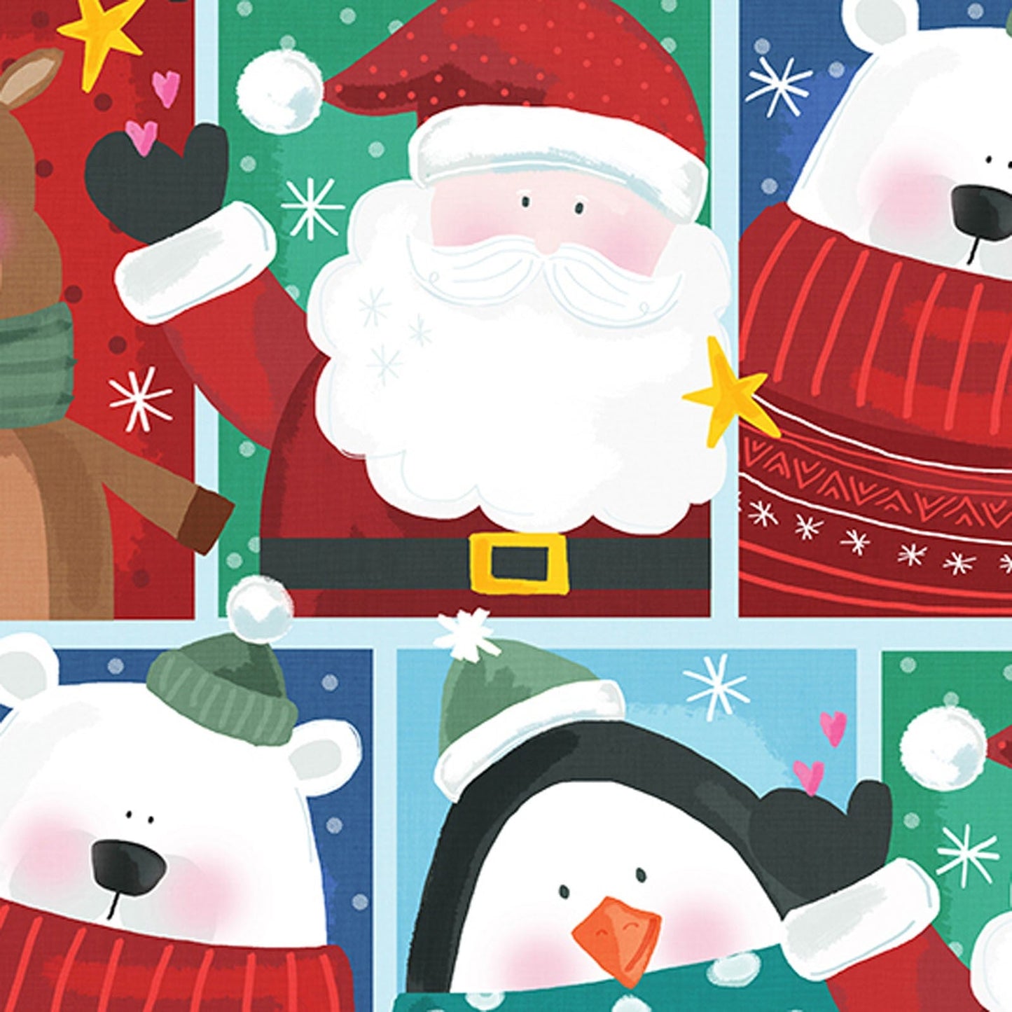 58 x 36 MINKY Xmas Greeting Digital Cuddle® Cardinal Shannon Fabrics Christmas