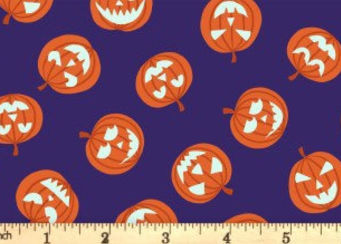 Halloween Glow in the Dark Fabrics by Lewis & Irene 100% Cotton