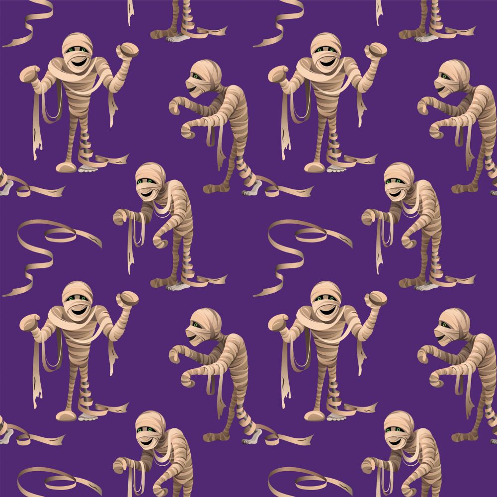 Halloween Monsters 100% Cotton 1 yard Precut Fabric Bundles, 5 pieces