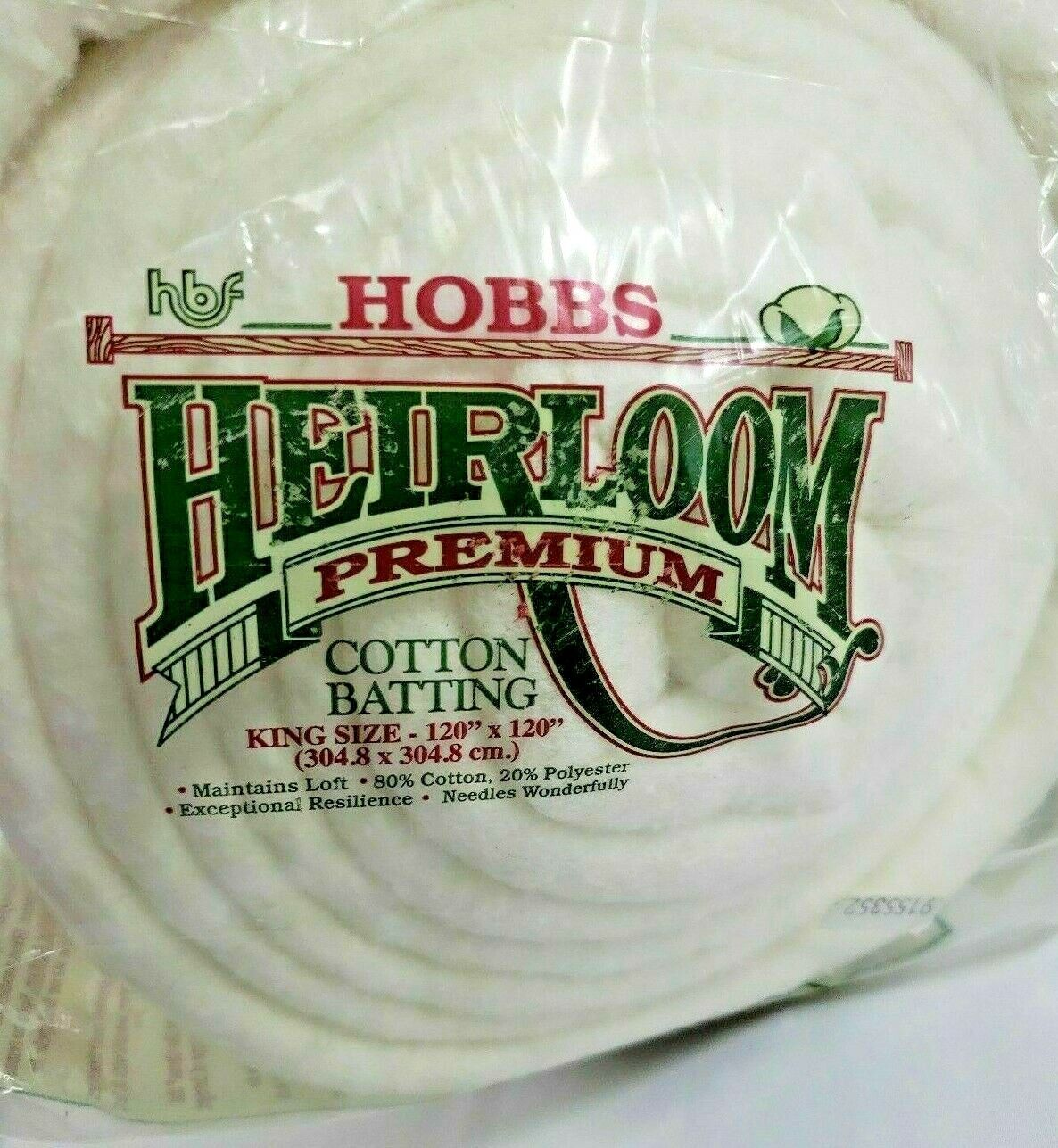 King Size 120 x 120 Hobbs Heirloom Premium Batting