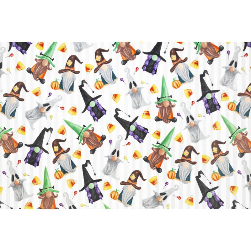 MINKY Ghastly Gnomes 58 Inch wide Digital Cuddle® Cardinal Shannon Fabrics Halloween