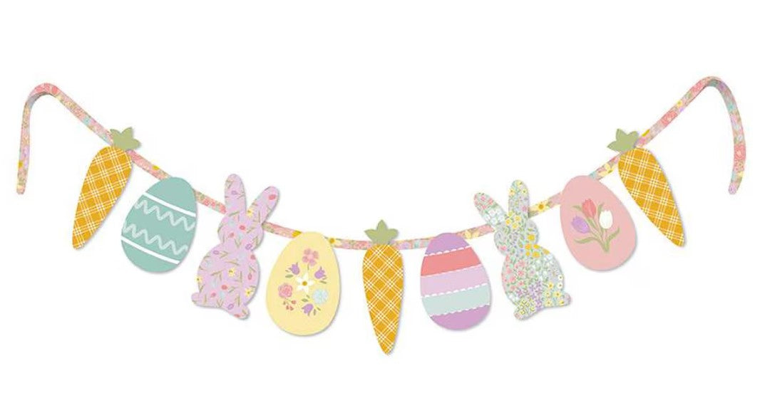 Riley Blake Bunny Trail Home Décor Some Bunny Loves You Bag Banner Panel Easter