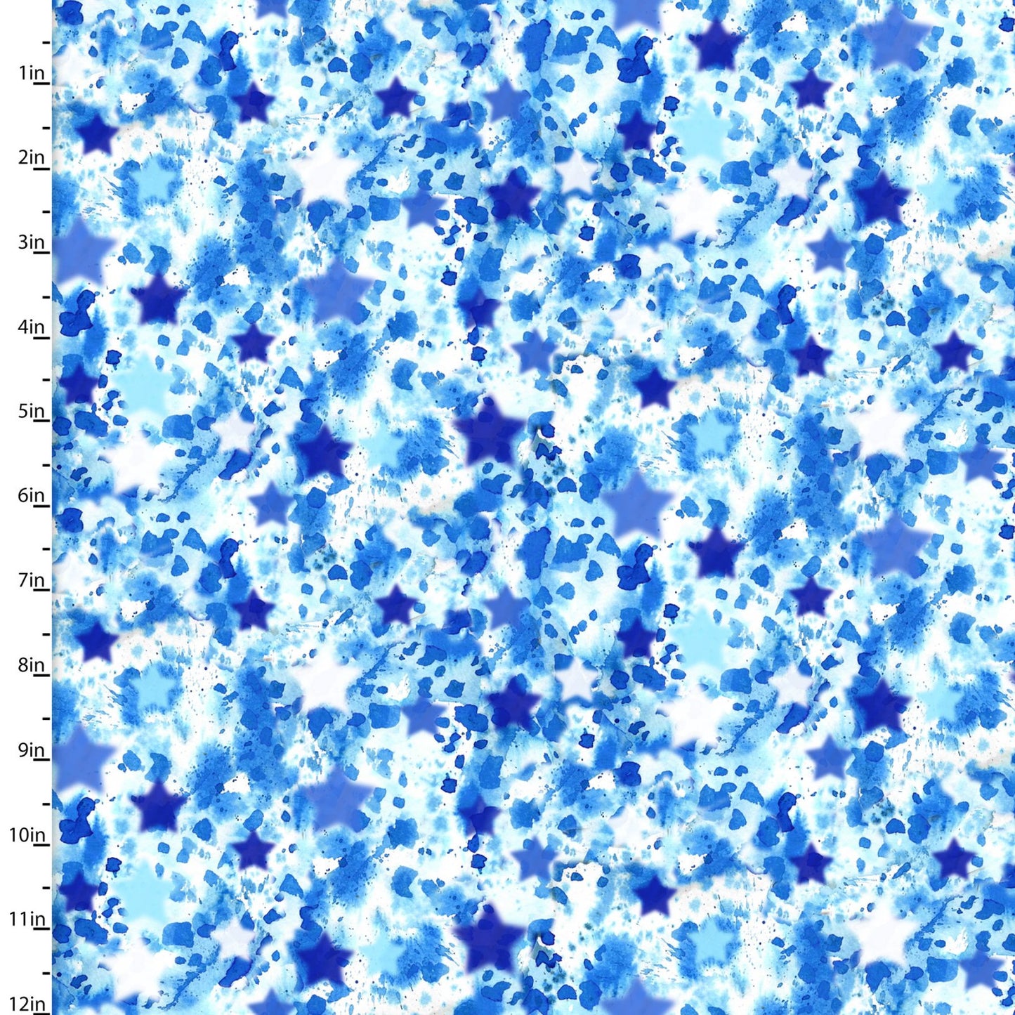 3 Wishes Fabric Patriotic Victory Stars on White Price per Yard