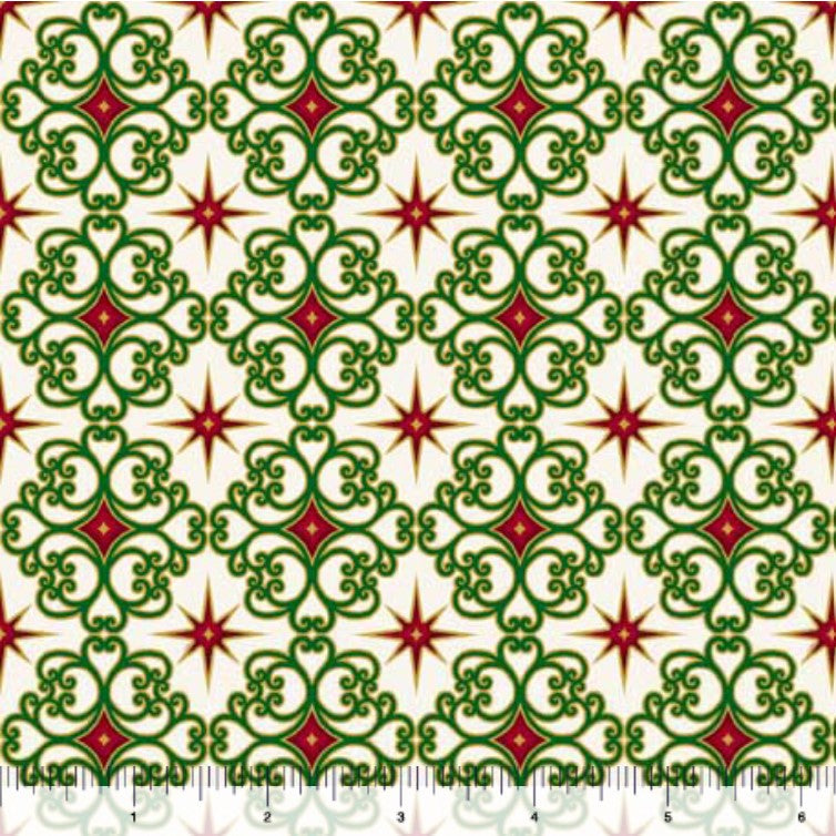 Quilting Treasures Christmas A King Is Born Medallions on Cream