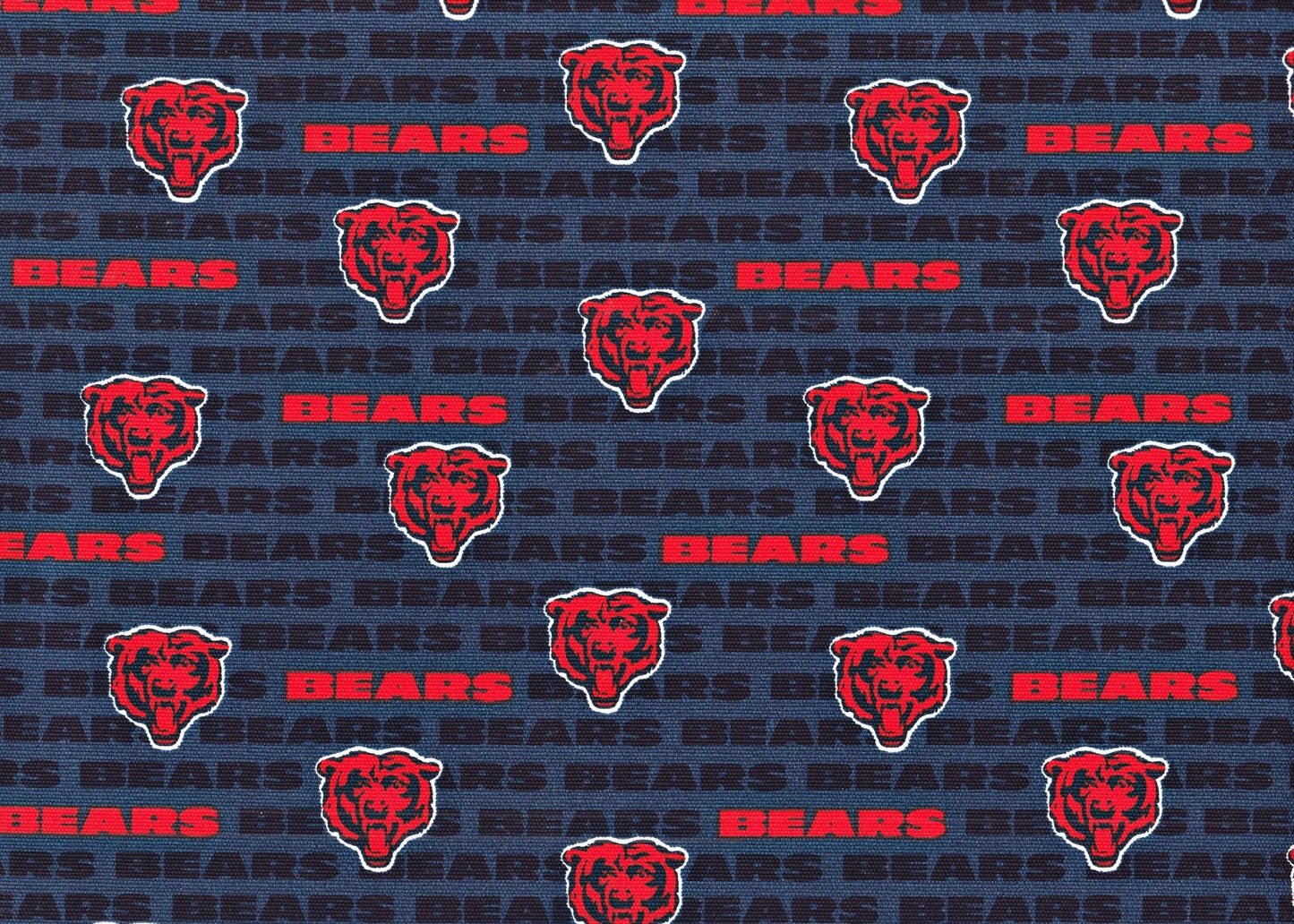 NFL Chicago Bears Canvas Duck Fabric 100% Cotton By the Yard Navy 48 Inch