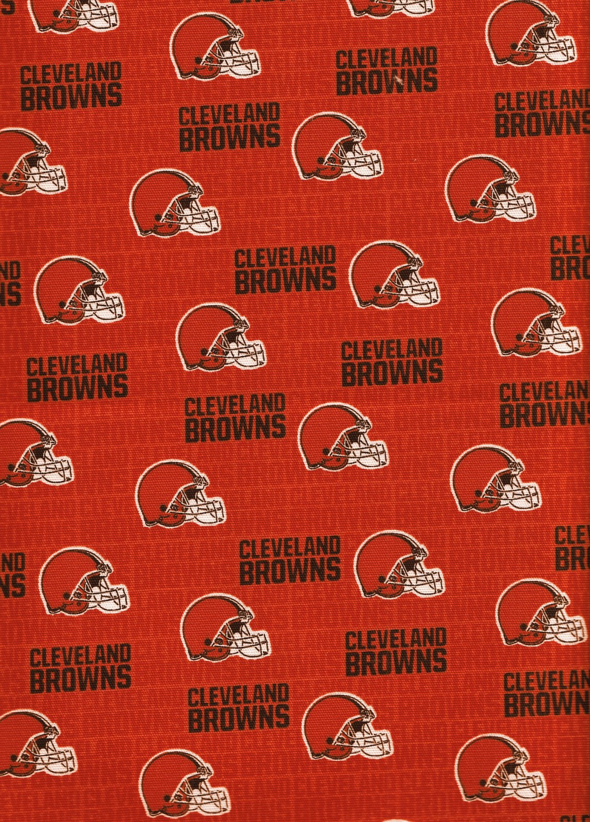 NFL Cleveland Browns Canvas Duck Fabric 100% Cotton By the Yard 48 Inch