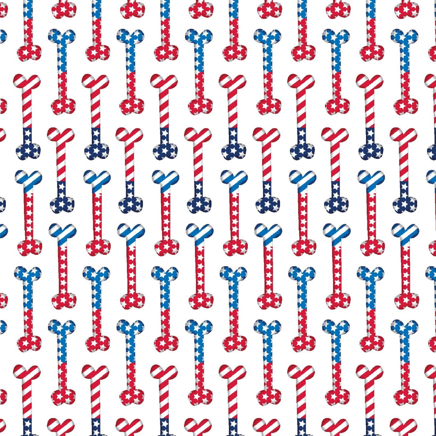 Studio E Patriotic Pooch Bones on White Dogs Price per Yard