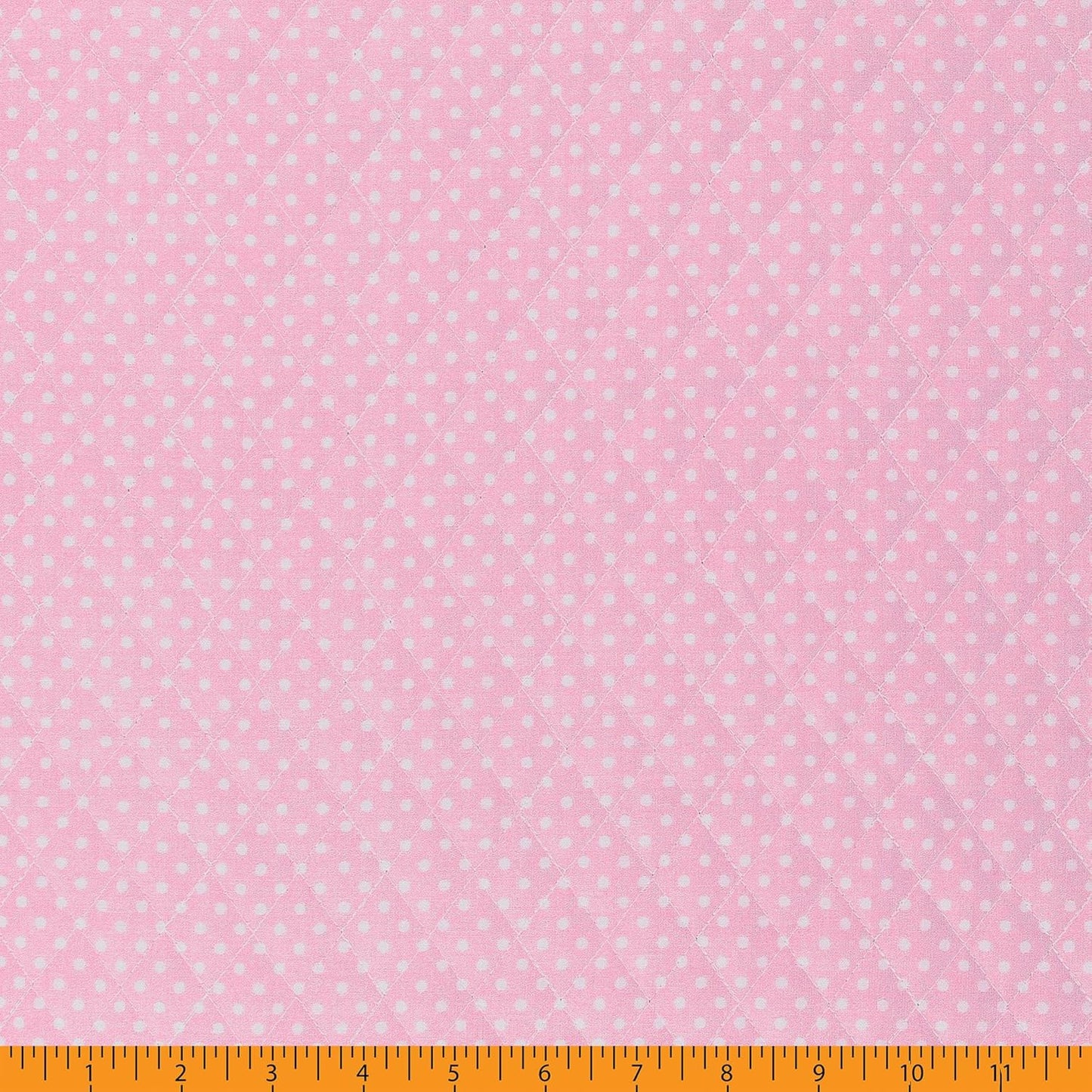 Mook Fabrics Double Faced Prequilted Pink White Roses Dots By the Yard