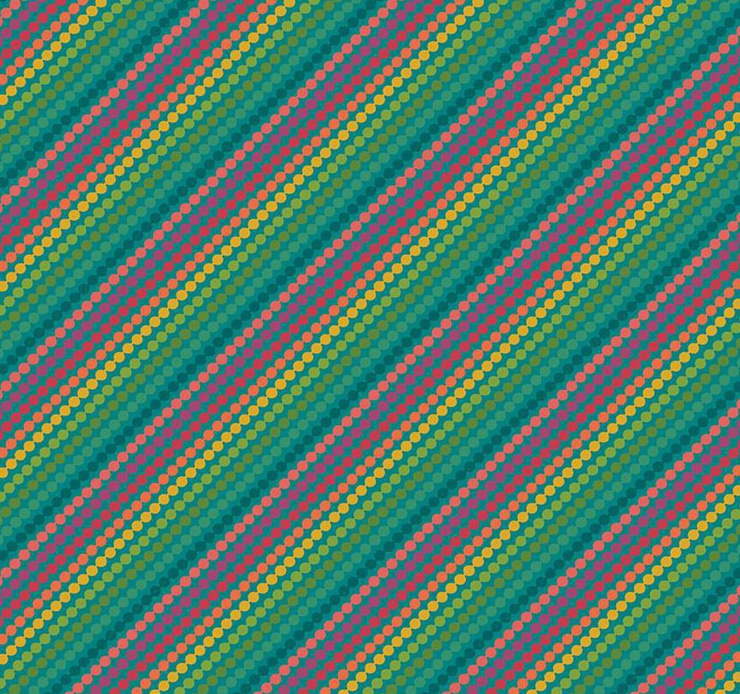 Riley Blake Market Street Rainbow Stripes Teal Novelty