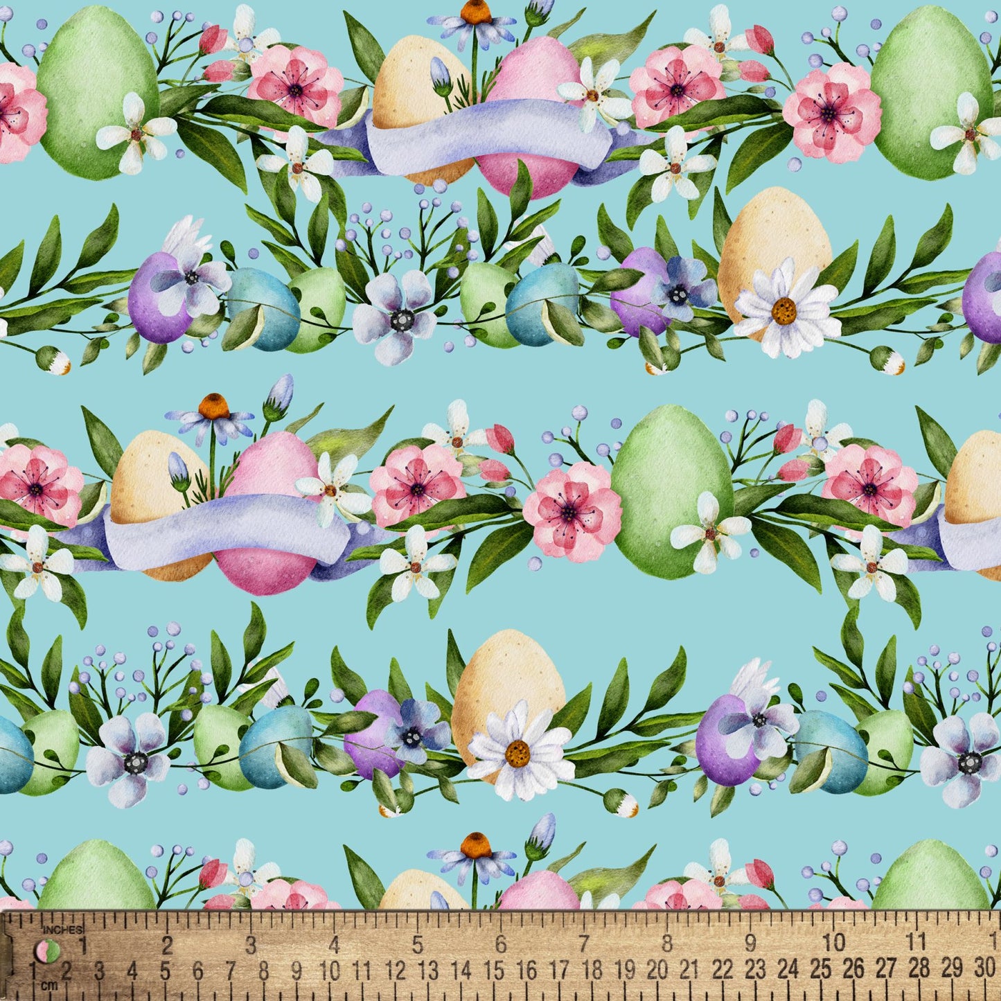 David Textiles Easter Sweet Spring Stripes Blue Price per Yard