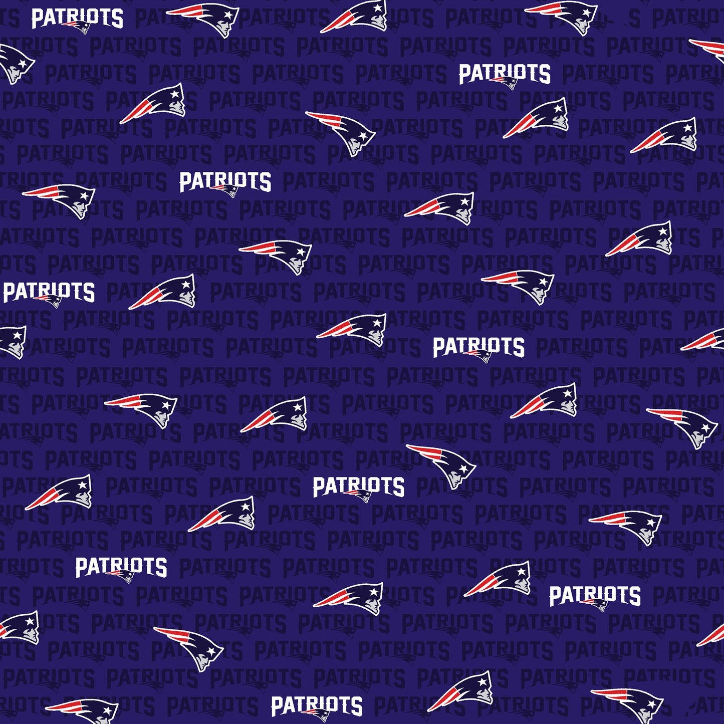 NFL New England Patriots Canvas Duck Fabric 100% Cotton By the Yard 48 Inch