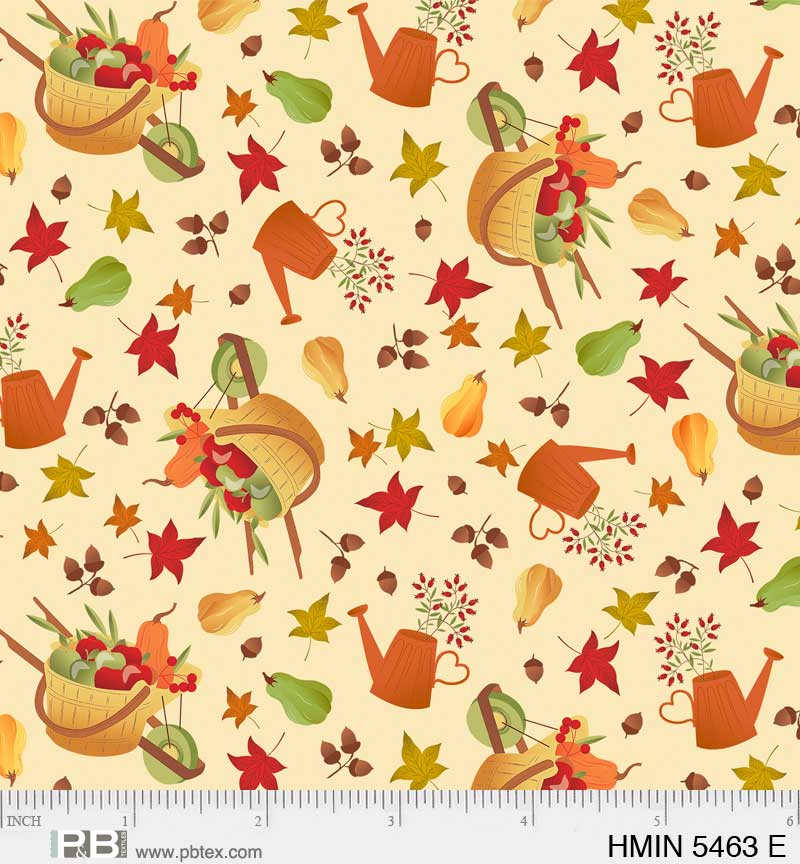 P&B Textiles Harvest Minis Apple Picking Toss Cream Thanksgiving