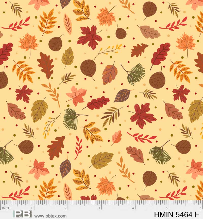 P&B Textiles Harvest Minis Mini Leaves Cream Thanksgiving