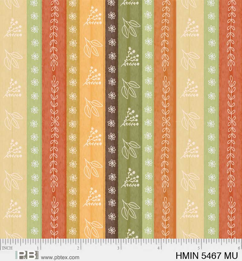 P&B Textiles Harvest Minis Harvest Stripe Multicolor Thanksgiving