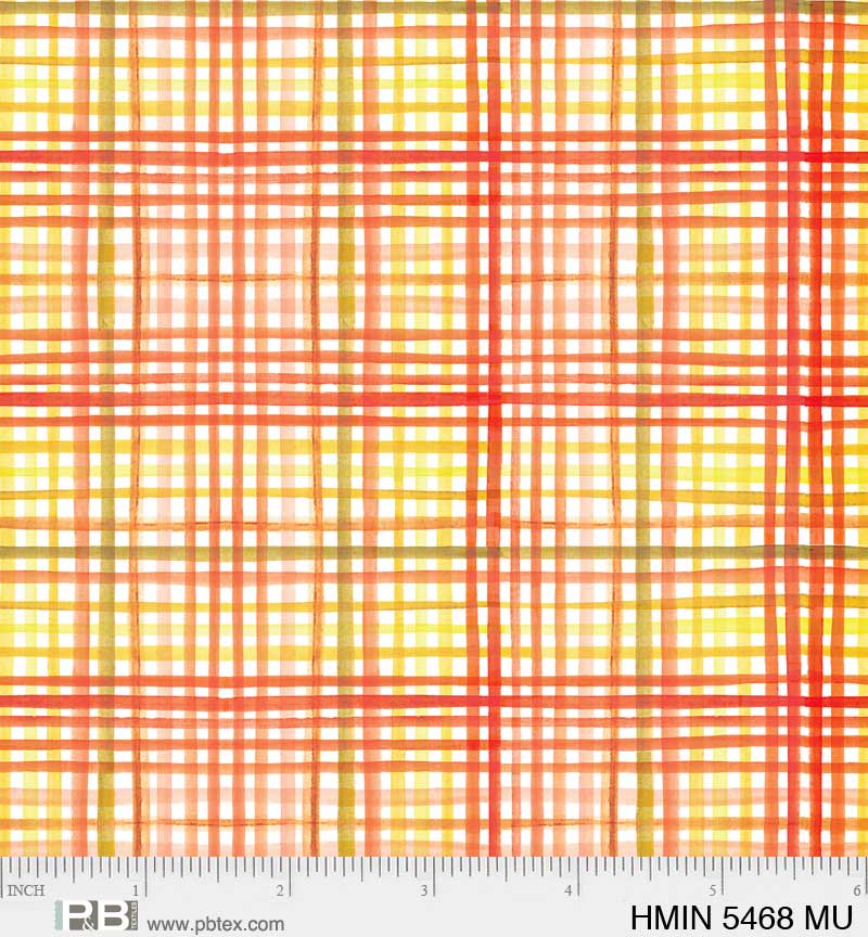 P&B Textiles Harvest Minis Plaid Multicolor Thanksgiving
