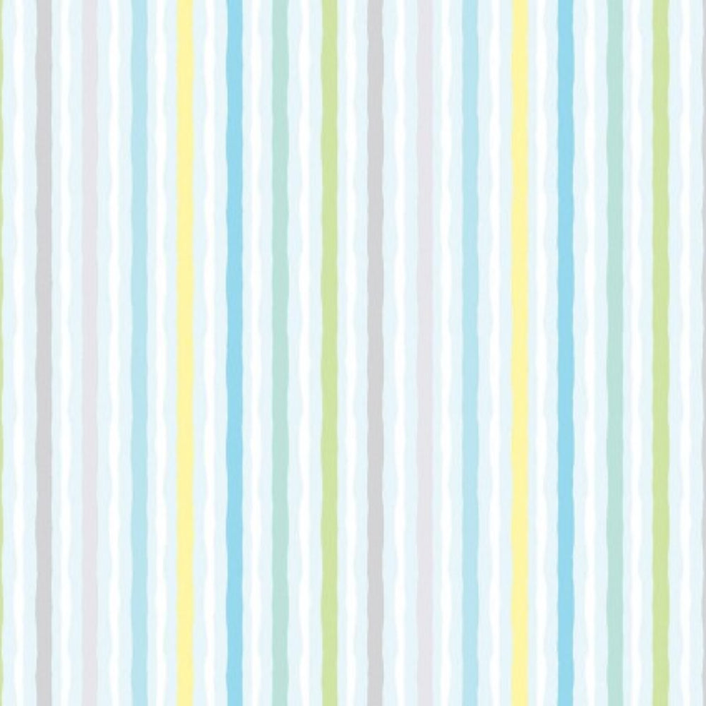 Benartex Easter Love Bunny Stripes Blue Lavender Jungle Jamboree 100% Cotton Fabric Price per Yard