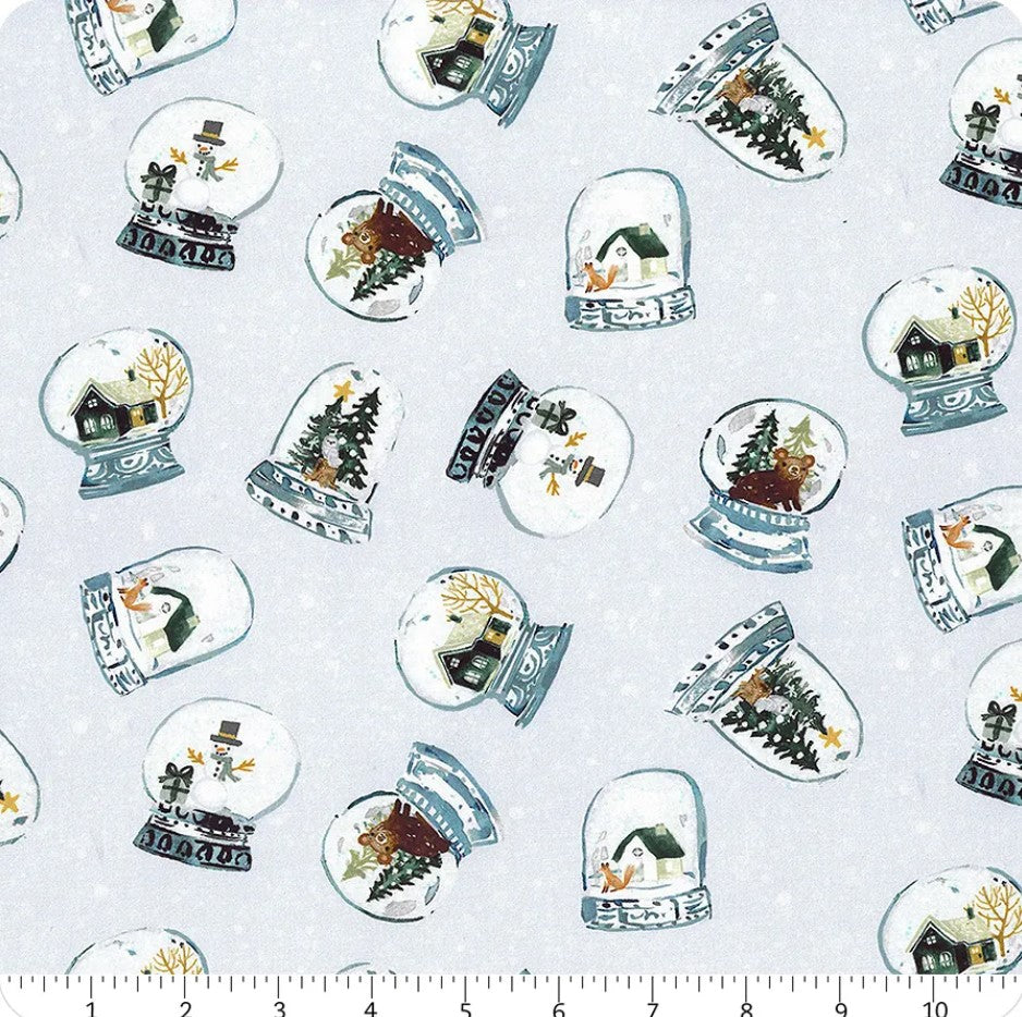 Dear Stella Christmas Sweater Weather Ice Snow Globes Christmas Price per Yard