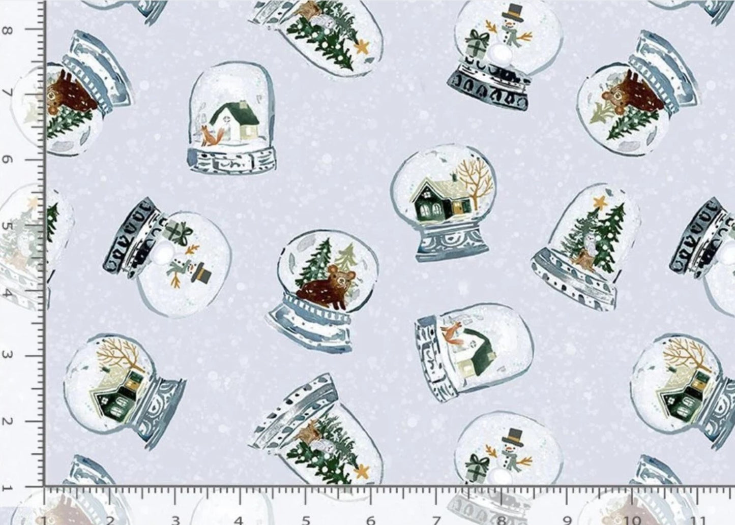 Dear Stella Christmas Sweater Weather Ice Snow Globes Christmas Price per Yard