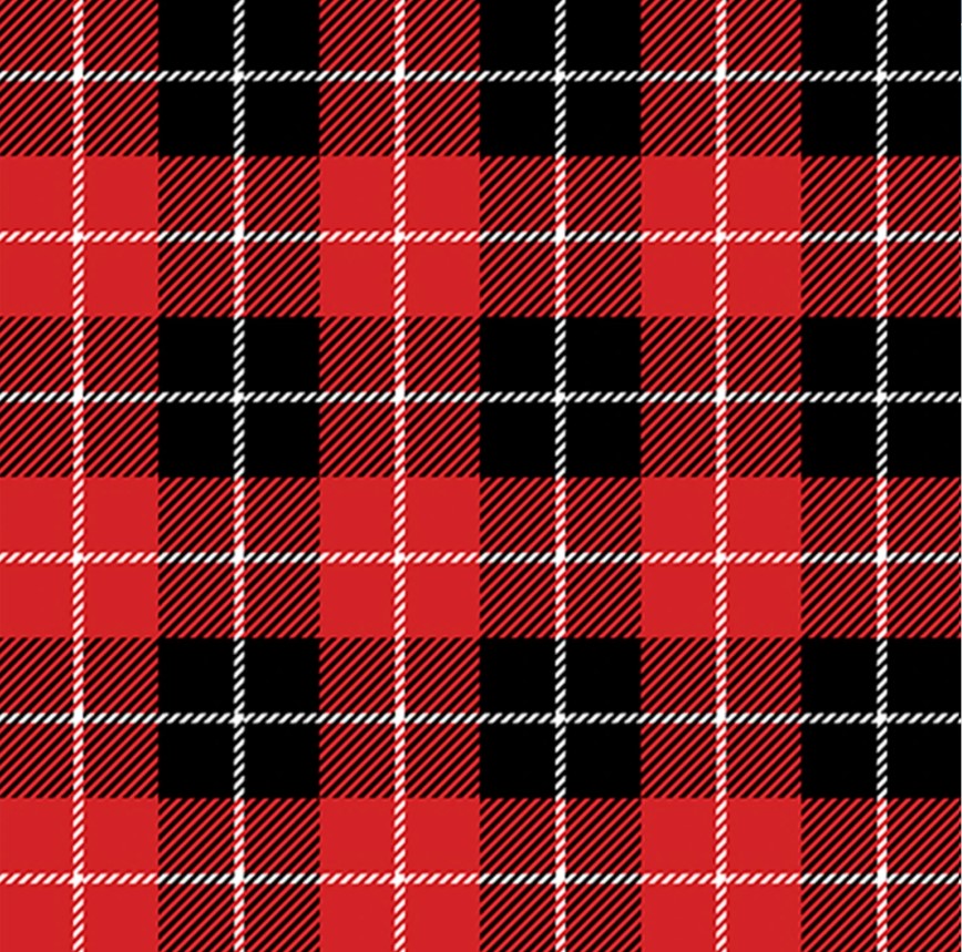 3 Wishes Christmas Red Black Holiday Plaid By the Yard