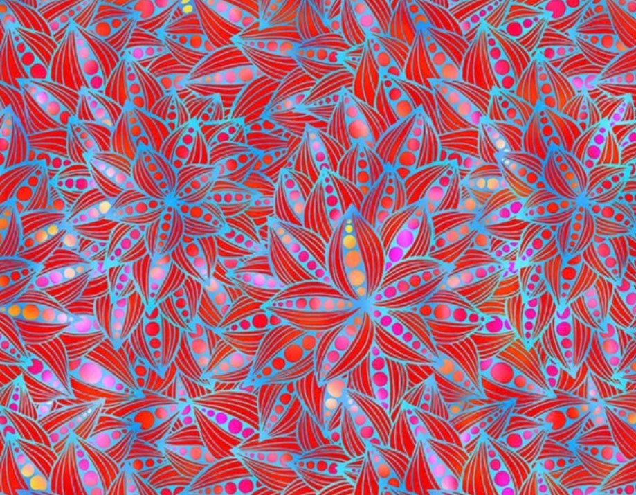 In the Beginnings Dazzle Red Blue 100% Cotton By the Yard Christmas Patriotic